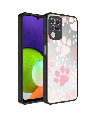 Samsung Galaxy M22 Case Mirror Patterned Camera Protected