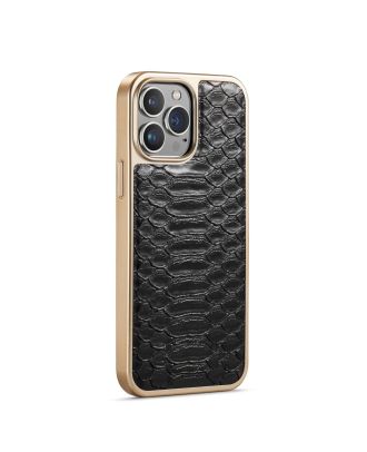Apple iPhone 14 Pro Hoesje Crocodile Skin Textured Patterned Silicone