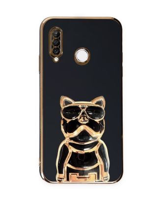 Huawei P30 Lite Case With Camera Protection Dog Pattern Stand Silicone