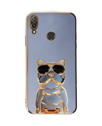 Huawei Y7 Prime 2019 Case With Camera Protection Dog Pattern Stand Silicone
