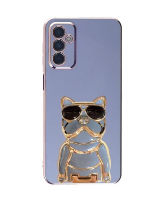 Samsung Galaxy M23 Hoesje Met Camera Bescherming Hond Patroon Stand Silicone