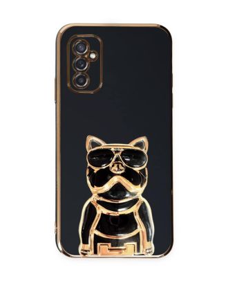 Samsung Galaxy M52 Hoesje Met Camera Bescherming Hond Patroon Stand Silicone