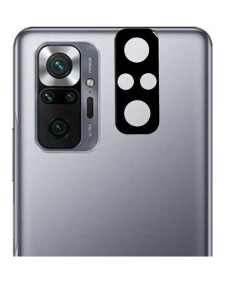 Xiaomi Redmi Note 10 Pro Kamera Lens Koruyucu Cam Siyah