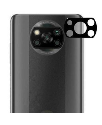 Xiaomi Poco X3 Kamera Lens Koruyucu Cam Siyah