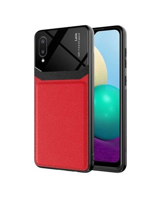 Samsung Galaxy A02 Case Leather Textured Silicone Stylish Design