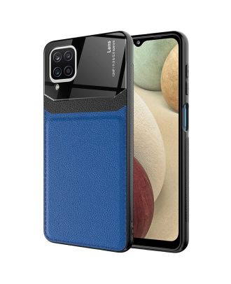 Samsung Galaxy A12 Case Leather Textured Silicone Stylish Design