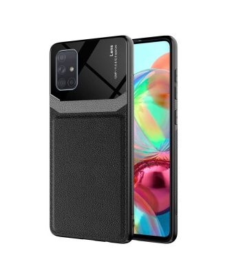 Samsung Galaxy A71 Case Leather Textured Silicone Stylish Design
