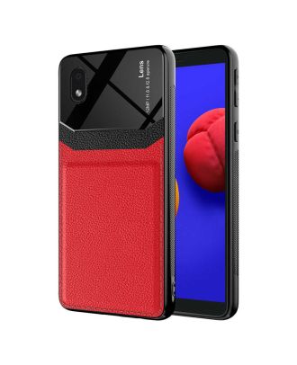 Samsung Galaxy A01 Core Case Leather Textured Stylish Silicone Design