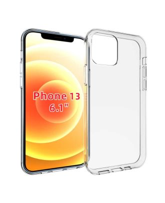 Apple iPhone 13 Hoesje Super Silicone Kleurloos + Nano Glas