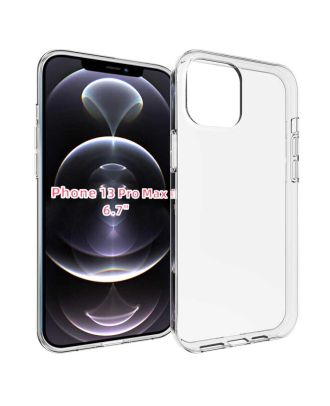 Apple iPhone 13 Pro Max Hoesje Super Silicone Kleurloos + Nano Glas