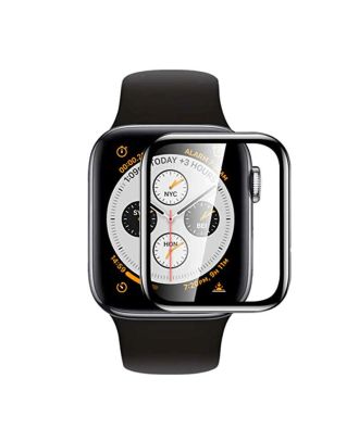 Apple Watch 7 41mm Full Yapışan ppma Ekran Koruyucu Siyah