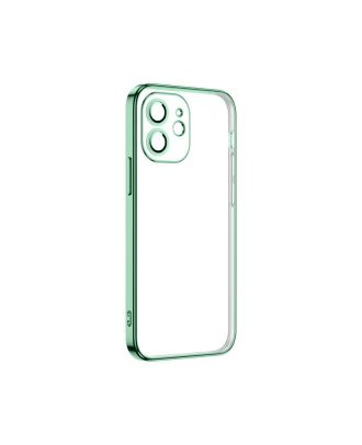 Apple iPhone 12 Case Crepe Lens Protected Silicone Transparent