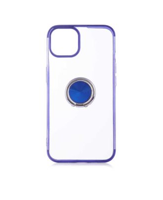 Apple iPhone 13 Kılıf Gess Yüzüklü Renkli Mıknatıslı Silikon+Nano Glass