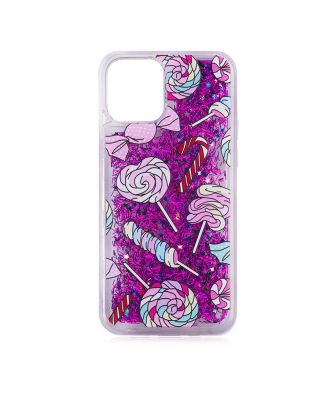 Apple iPhone 13 Mini Case Marshmelo Watery Patterned Glittery Silicone