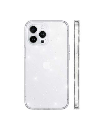 Apple iPhone 12 Pro Case Vixy Transparent Glittery Look