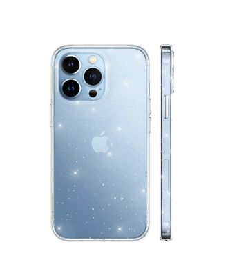 Apple iPhone 13 Pro Max Case Vixy Transparent Glittery Look