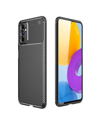 Samsung Galaxy M52 Case Negro Carbon Look Protected Design Silicone+Nano Glass