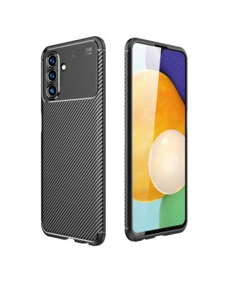 Samsung Galaxy A13 Case Negro Carbon Look Protected Design Silicone+Nano Glass