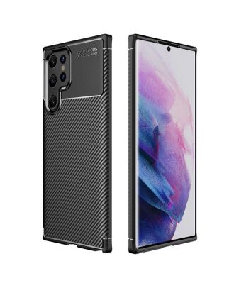 Samsung Galaxy S22 Ultra Kılıf Negro Karbon Korumalı Silikon Lüx