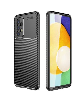 Samsung Galaxy A33 5G Hoesje Negro Carbon Camera Protected Silicone Lux