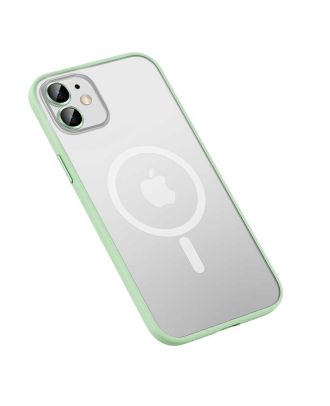 Apple iPhone 11 hoesje Mokka Tacsafe lens beschermt vertrouwelijk sleutel mat oppervlak