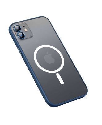 Apple iPhone 12 Kılıf Mokka Tacsafe Lens Korumalı Hassa Tuş Mat Yüzey
