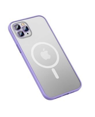 Apple iPhone 12 Pro Hoesje Mokka Tacsafe Lens Beschermd Gevoelig Sleutel Mat Oppervlak