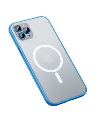 Apple iPhone 11 Pro Max Kılıf Mokka Tacsafe Lens Korumalı Hassa Tuş Mat Yüzey