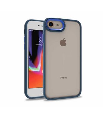 Apple iPhone SE 2022 Kılıf Flora Sert Silikon Arkası Cam Şeffaf