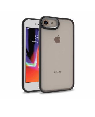 Apple iPhone 8 Kılıf Flora Sert Silikon Arkası Cam Şeffaf