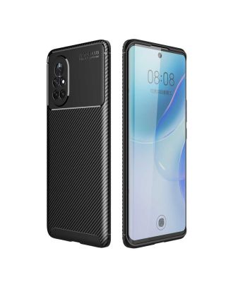 Huawei Nova 8i Hoesje Negro Carbon Camera Protected Silicone Lux