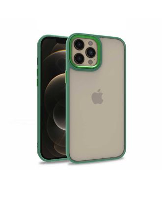 Apple iPhone 12 Pro Max Flora Sert Silikon Arkası Cam Şeffaf