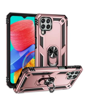 Samsung Galaxy M33 Case Vega Hard Silicone Tank Stand Ring Magnetic