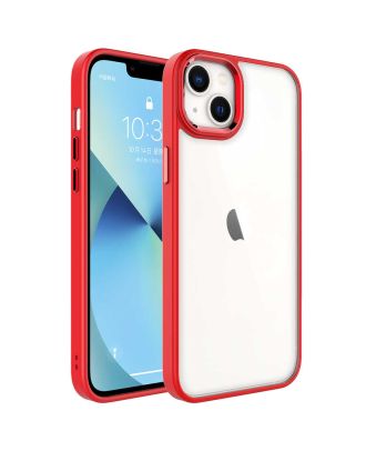 Apple iPhone 14 Plus Case with Camera Protruding Nickel Plate with Sensitive Button Back Glass