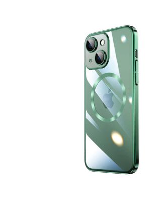 Apple iPhone 14 Plus Kılıf Sert Transparans Arka Kamera Korumalı Riksos