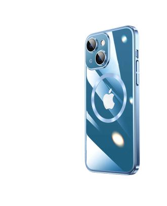 Apple iPhone 13 Kılıf Sert Transparan Arka Kamera Korumalı Riksos