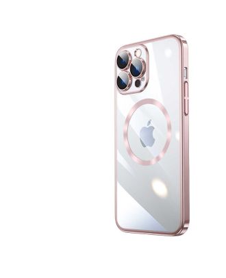 Apple iPhone 13 Pro Max Kılıf Sert Transparan Arka Kamera Korumalı Riksos