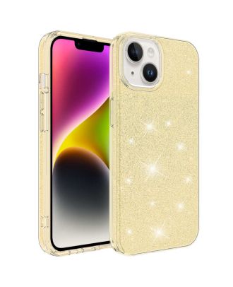 Apple iPhone 14 hoesje Glanzende glitterende siliconen achterkant