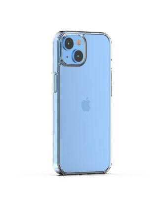 Apple iPhone 14 Plus Kılıf Coss Şeffaf Sert Kapak Silikon 5mm +Nano Ekran Koruma