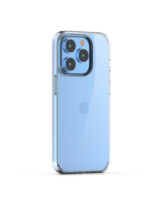 Apple iPhone 14 Pro Kılıf Coss Şeffaf Sert Kapak Silikon 5mm +Nano Ekran Koruma