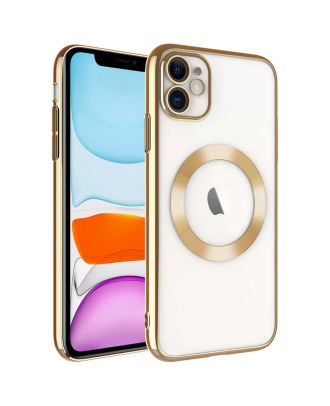 Apple iPhone 11 Kılıf Sert Pc Transparans Arka Kamera Korumalı Riksos