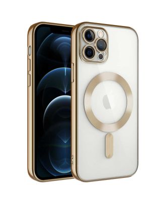 Apple iPhone 12 Pro Max Hoesje Demre Gekleurd Siliconen Magsafe Draadloos Opladen Uitgelicht
