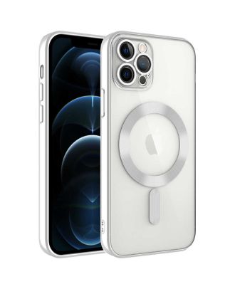 Apple iPhone 11 Pro Max Kılıf Demre Renkli Silikon Magsafe Wireless Şarj Özellikli