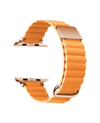 Apple Watch 4 5 44mm Band Strap Metal Buckle Pu Leather Krd78