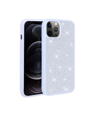 Apple iPhone 12 Pro Case Diamond Shiny Stone Stone Cover Silicone