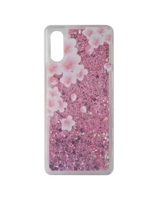 Samsung Galaxy A02 Case Marshmelo Aqueous Patterned Glittery Silicone