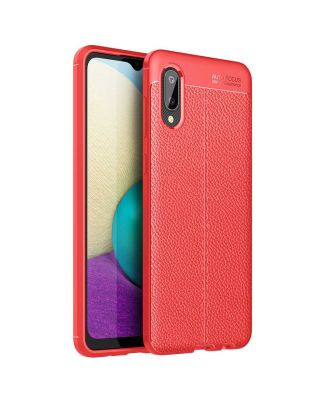 Samsung Galaxy A02 Case Niss Silicone Leather Look+Nano Glass