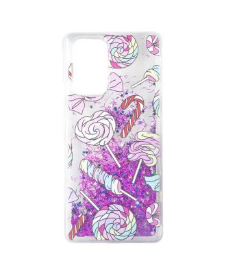 Samsung Galaxy A02S Case Marshmelo Water Patterned Glittery Silicone