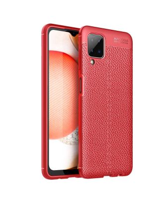 Samsung Galaxy A12 Case Niss Silicone Leather Look+Nano Glass