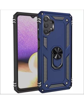 Samsung Galaxy A32 4G Hoesje Vega Tank Protection Stand Ring Magnetisch + Nano Glass